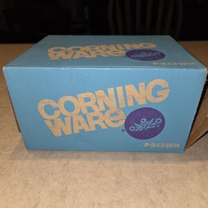 Vintage 1970's Corning Ware P-943-W/H Blue Corn Flower NIB